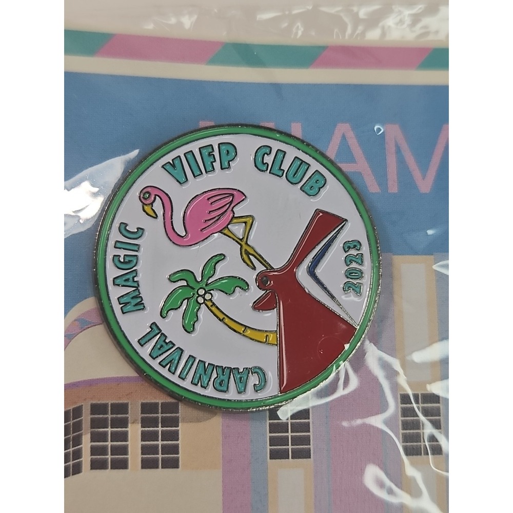 NEW 2023 CARNIVAL CRUISE SHIP VIFP‎ CLUB COLLECTIBLE PIN with POSTCARD Magic Fun